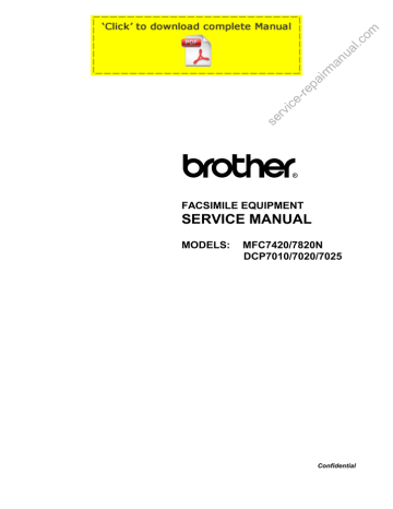 Brother Dcp 7010 70 7025 Service Manual Pages Manualzz