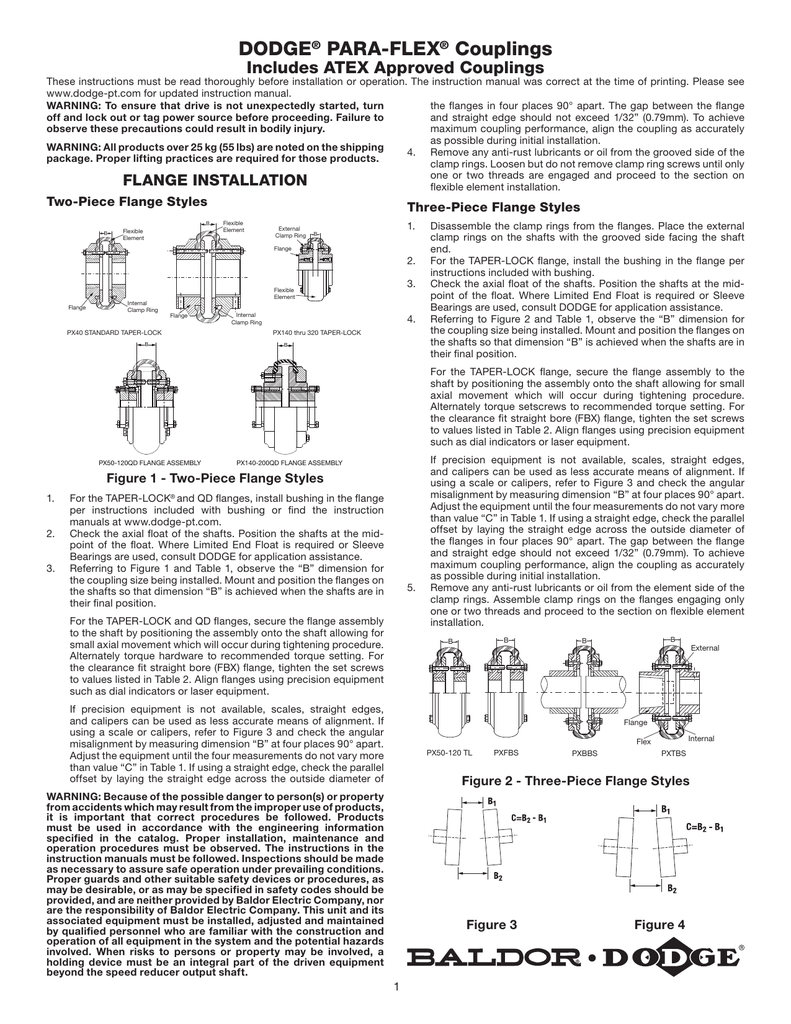 Dodge ParaFlex Couplings Manualzz