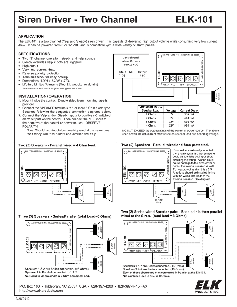 ELK101 Instructions Manualzz