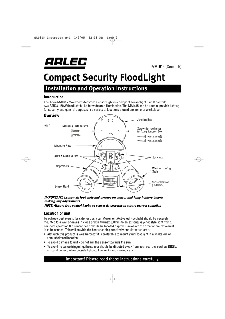 arlec oyster sensor light instructions