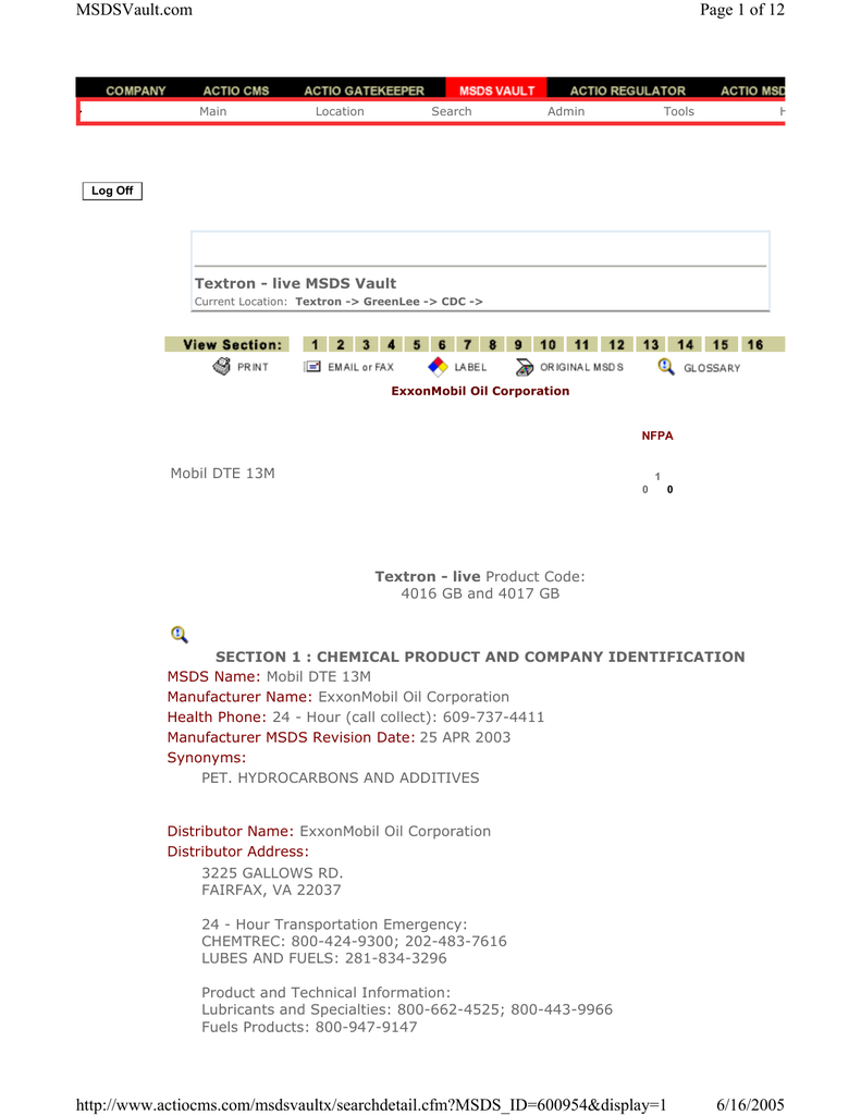 Mobil Dte 24 Hydraulic Oil Light Msds Shelly Lighting