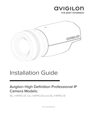 Avigilon 12L-H4PRO-B Installation Manual | Manualzz