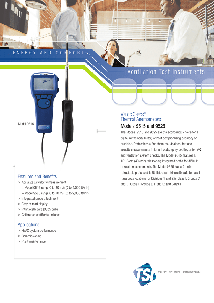 VelociCalc Air Velocity Meter TSI Ventilation And Air