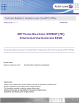 Alcatel-Lucent OmniPCX Office R920 SIP Trunk Solution: OPENIP (FR) Configuration Guideline