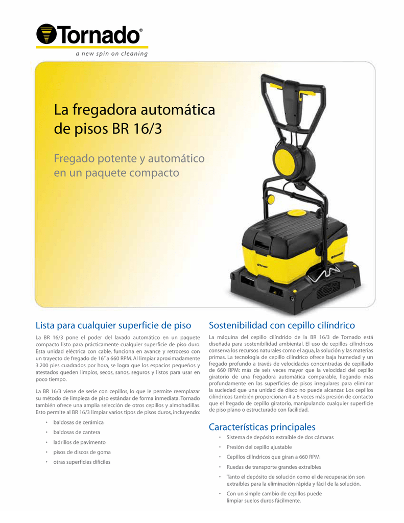 La Fregadora Automatica De Pisos Br 16 3 Fregado Potente Y Automatico Manualzz