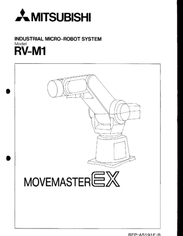 Mitsubishi Rv M1 Instruction Manual Manualzz