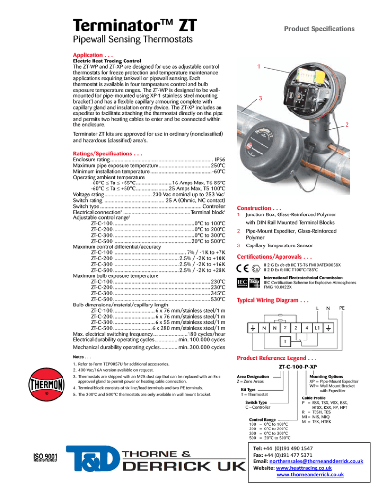 Thermon Terminator Zt C 100 Eex Ed Hazardous Area Pipewall Sensing Trace Heating Thermostat Manualzz