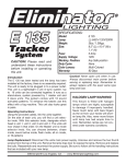 Eliminator E 135 Tracker System User Manual