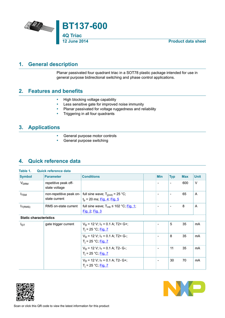 Bta140 800 схема подключения