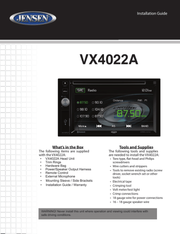 Voyager VX4022A Installation guide | Manualzz