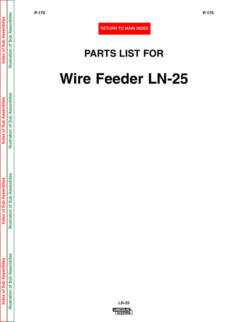 Lincoln Ln 25 Parts