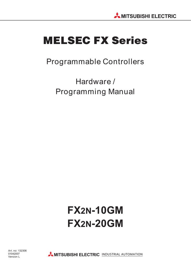 FX2N10GM_20GM Hardware Programming Manual Manualzz