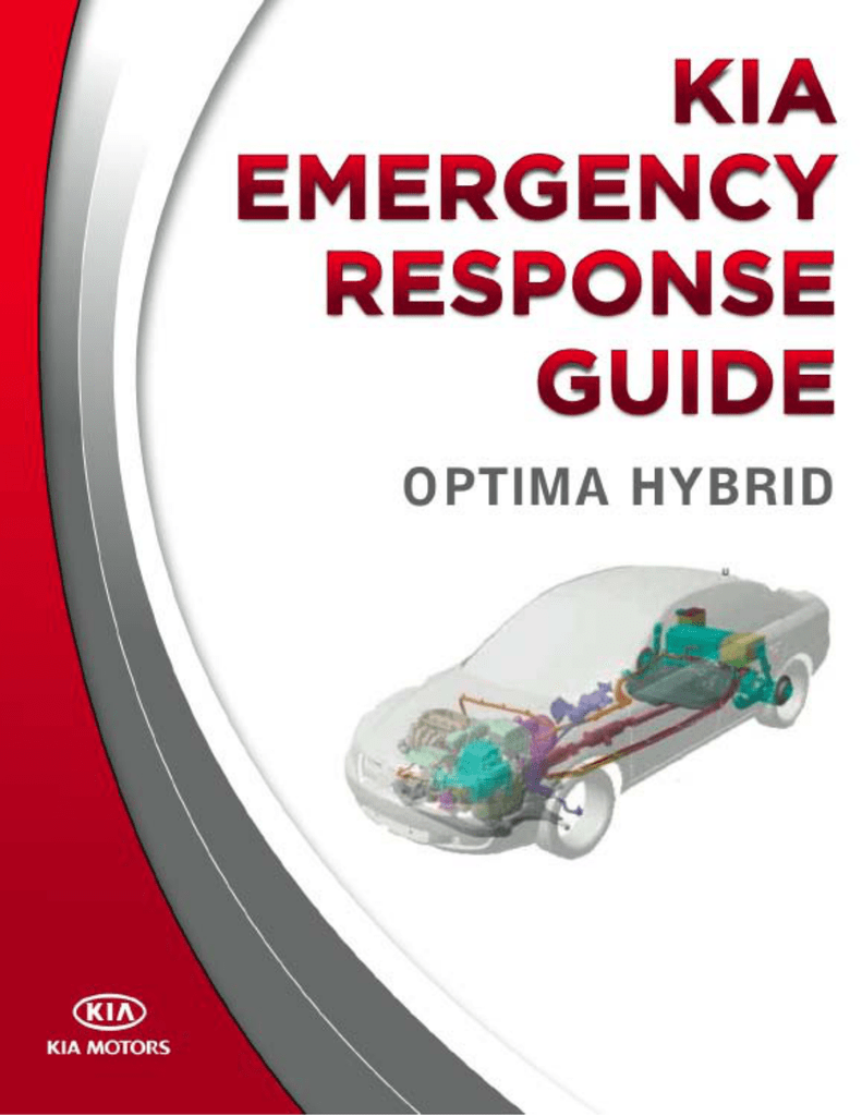 KIA Optima Hybrid Emergency Response Manual Manualzz