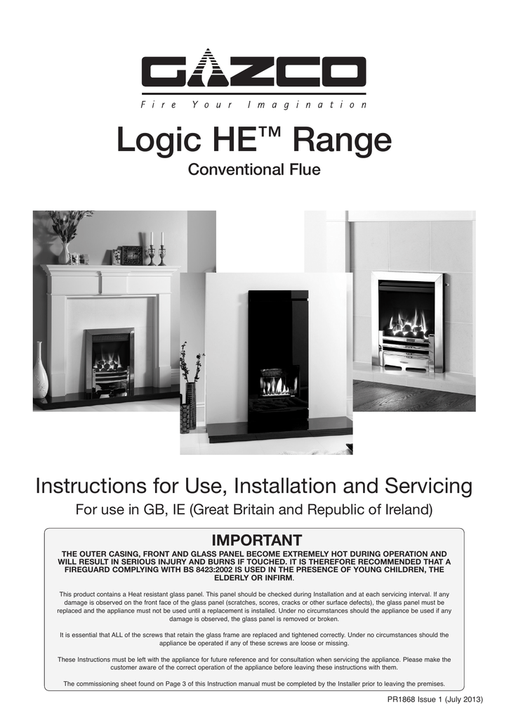 Gazco Logic HE Gas Fire Instructions Manualzz