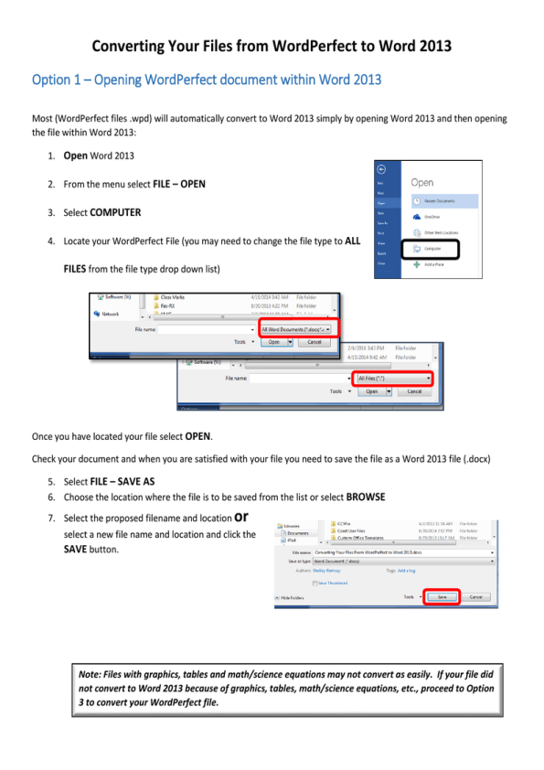 file locations in word 2013