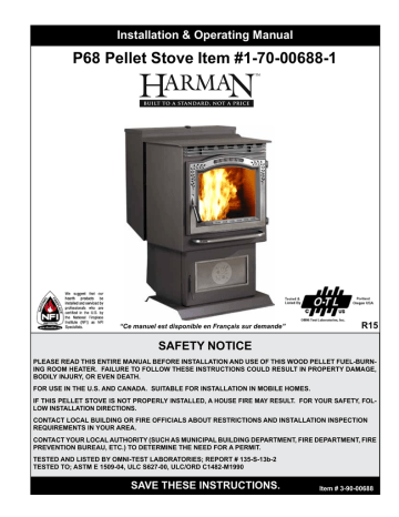P68 Pellet Stove Installation & Operating Manual | Manualzz