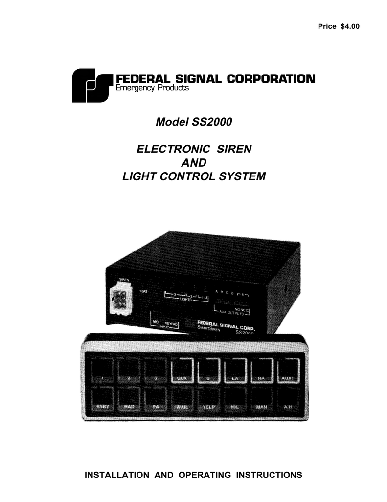 Federal Signal Smart Siren Ss2000 Wiring Diagram 4K Wallpapers Review