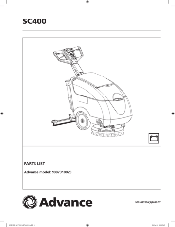 SC400 PARTS LIST Advance model: 9087310020 9099627000(1)2012-07 | Manualzz