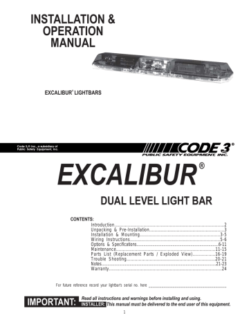 Excalibur Installation Guide | Manualzz