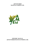 Adventurer Recreational Vehicle Owners&rsquo; Manual