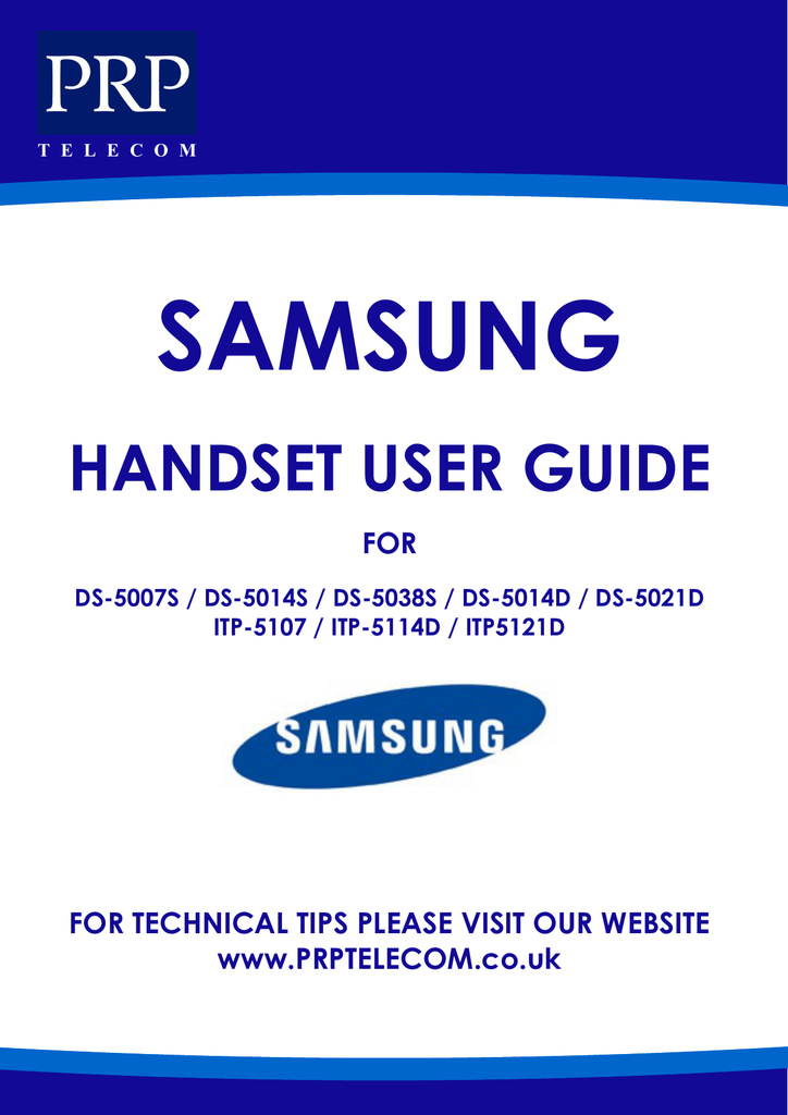Samsung and ds 5007s telephone user manual download