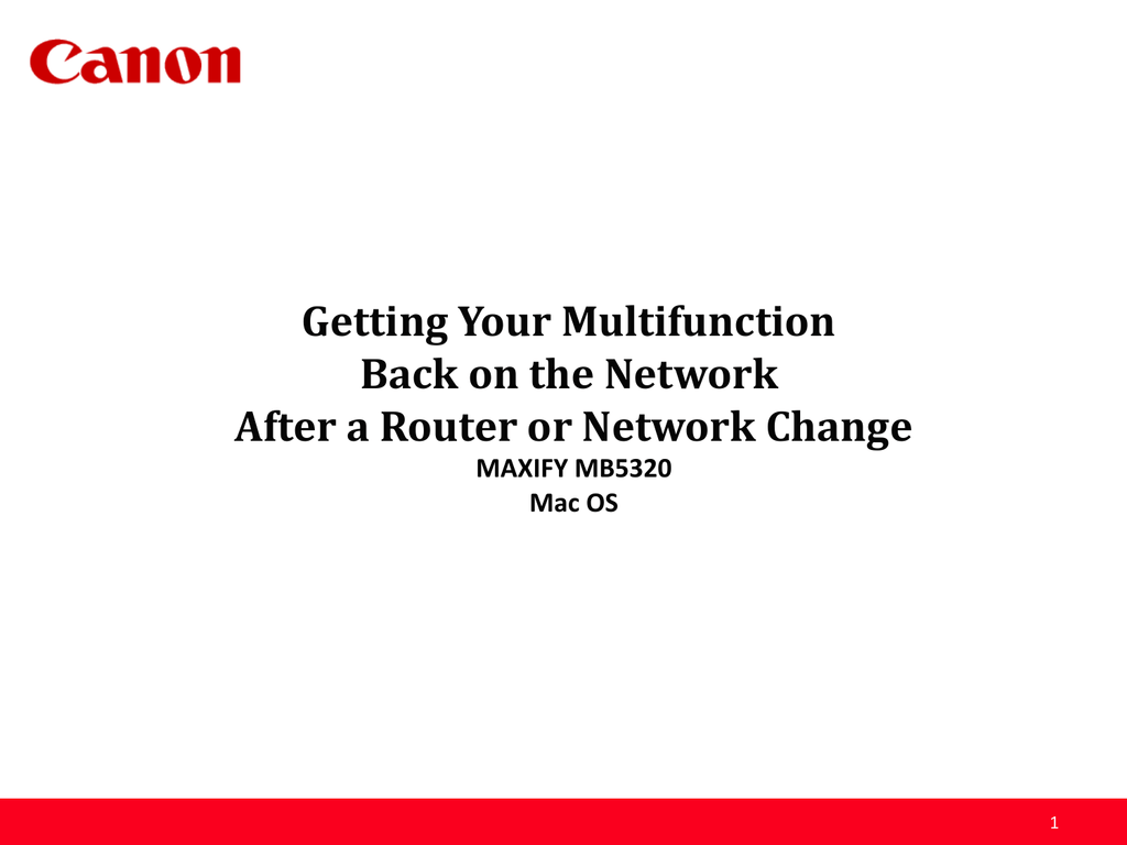 Getting Your Multifunction Back On The Network Maxify Mb5320 Manualzz