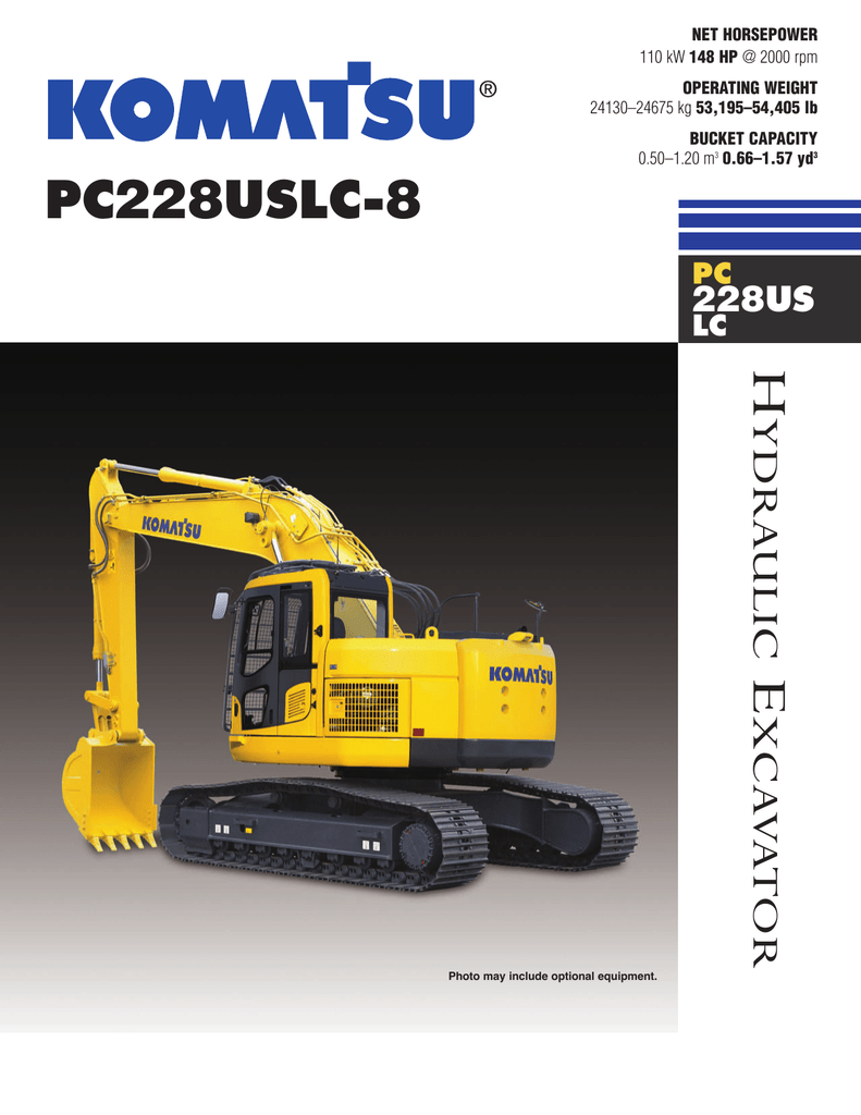 Specifications For Rent Excavator Komatsu Pc 228 Uslc 8 Manualzz