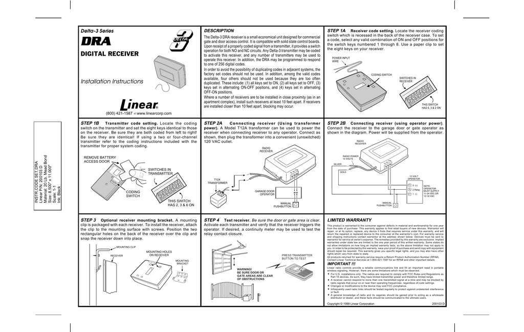linear garage door wiring diagram Wiring Diagram and Schematics