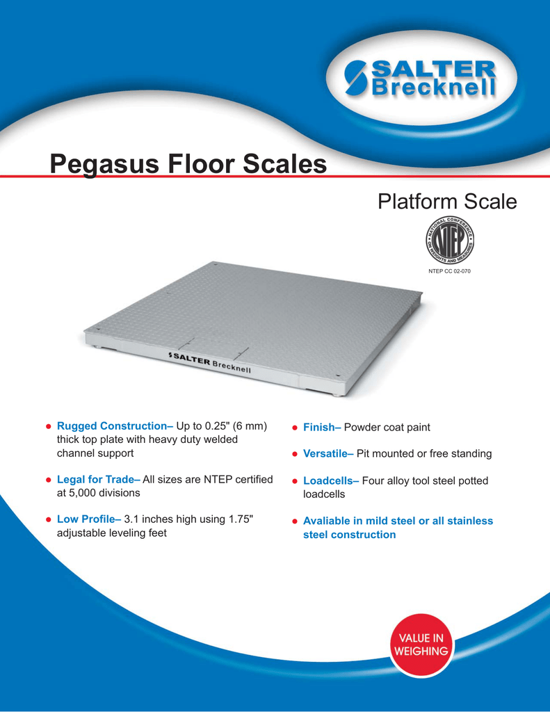 Pegasus Floor Scales Platform Scale Manualzz Com