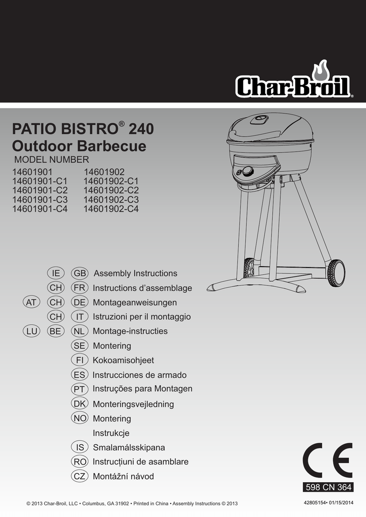 Grill Name Patio Bistro 240 Outdoor Barbecue Manualzz Com