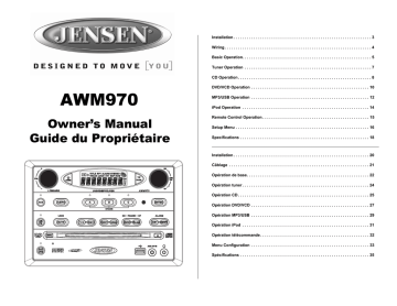 Voyager AWM970 Owners manual | Manualzz