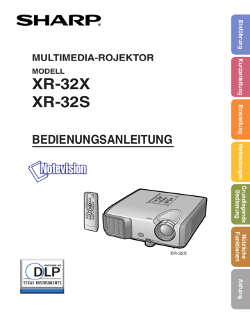 XR-32X XR-32S BEDIENUNGSANLEITUNG MULTIMEDIA-ROJEKTOR | Manualzz