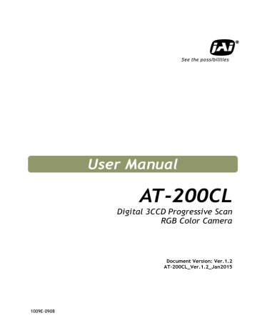 JAI AT-200 CL Manual | Manualzz