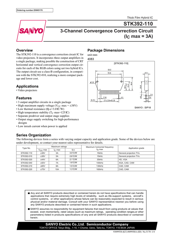 Circuito integrado híbrido caso STK792-110 Sanyo Semiconduct STK792-110 hacer