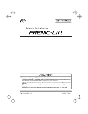 Pobierz Plik Frenic Lift Instruction Manual Inr Si47 1038g E Manualzz