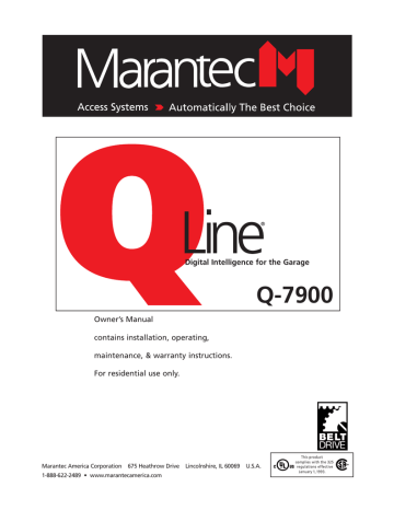 Marantec Model Q7900 Version 03, Why Is My Marantec Garage Door Opener Light Blinking