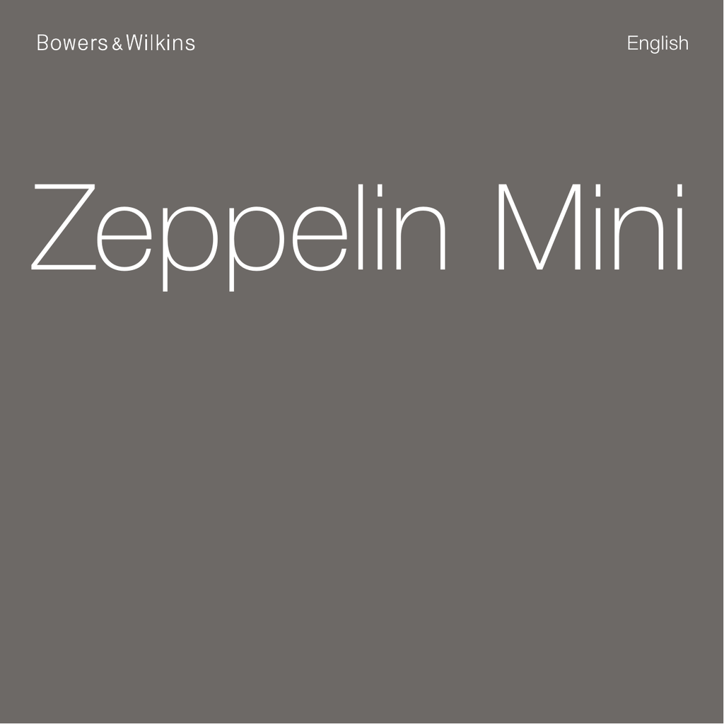 B W Zeppelin Mini Manual Manualzz