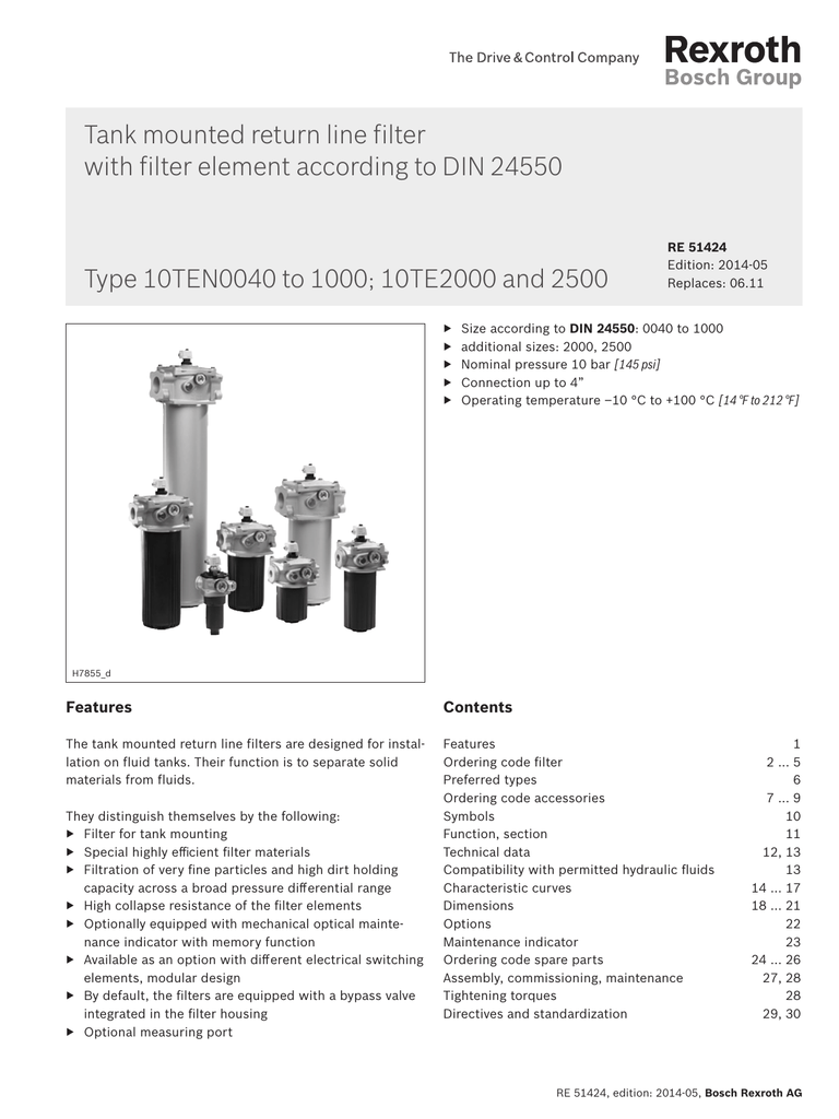 Inline Filter 10te N 3 4 Manualzz