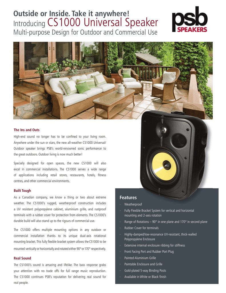 psb outdoor speakers