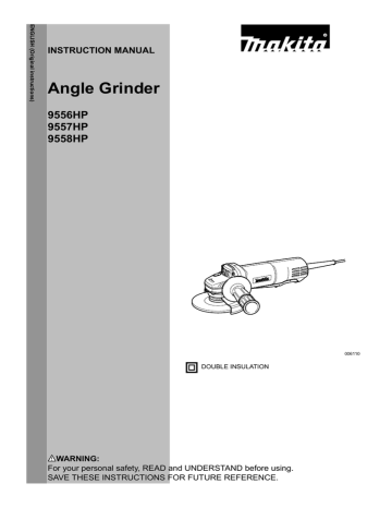 Makita 9557HP Instruction manual | Manualzz