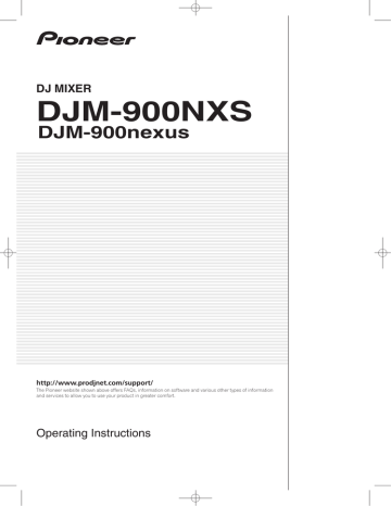 Pioneer DJM-900NXS DJ Equipment Operating instructions | Manualzz