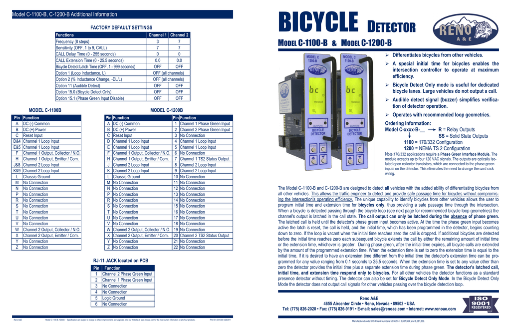 Reno A E Model C 1100 B C 10 B Manualzz