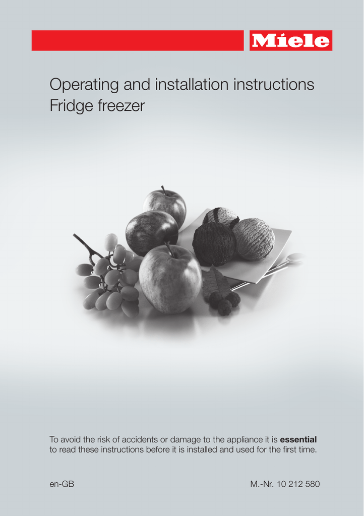 Operating and installation instructions Fridge freezer Manualzz