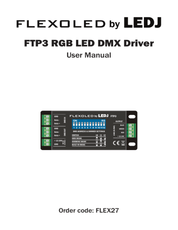 FLEXOLED FTP3 RGB LED DMX Driver User Manual | Manualzz
