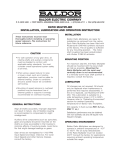 Baldor Ratio Multiplier Installation, Lubrication and Operation Instruction