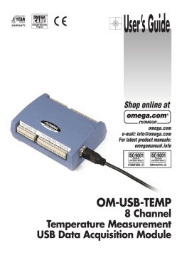 Omega OM-USB-TEMP Owner Manual