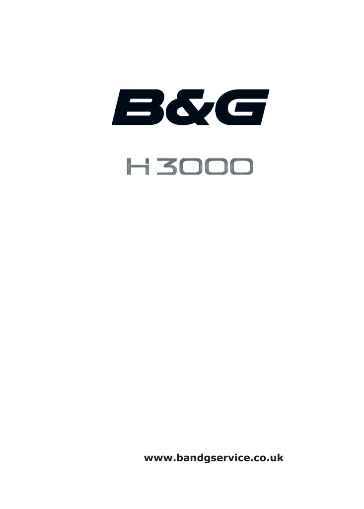 B&G H3000 User Manual | Manualzz