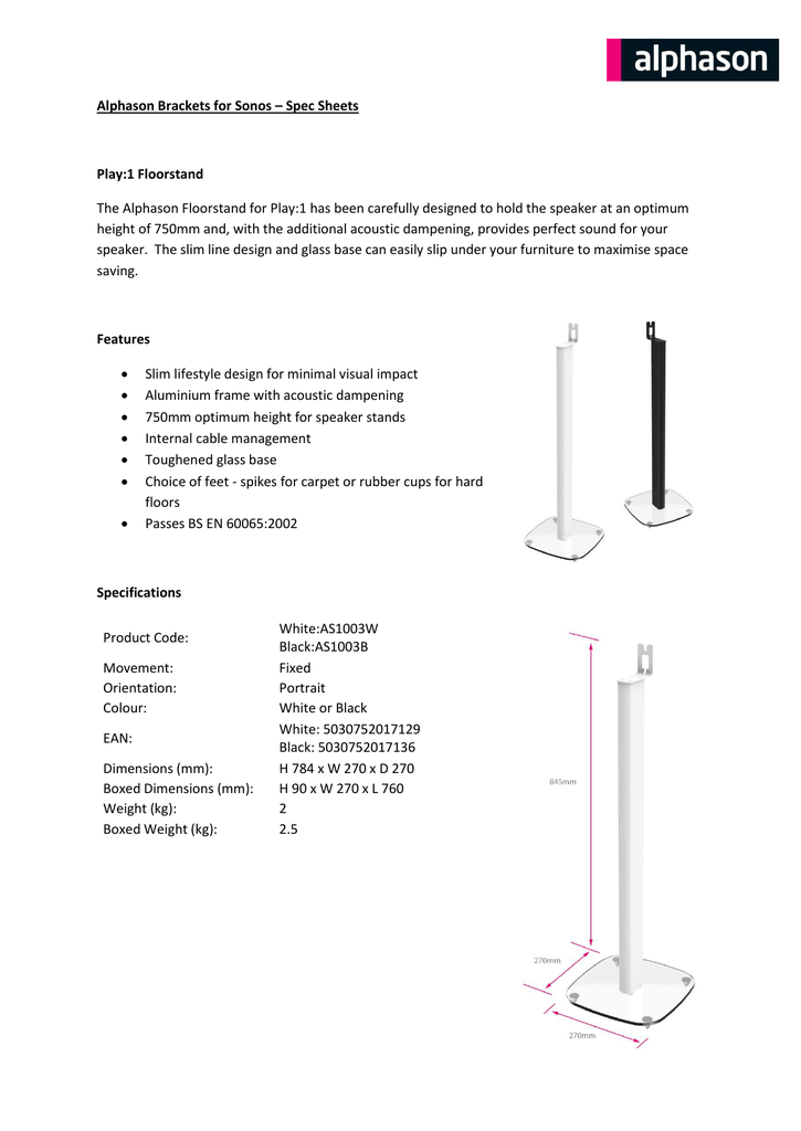 alphason sonos play 1