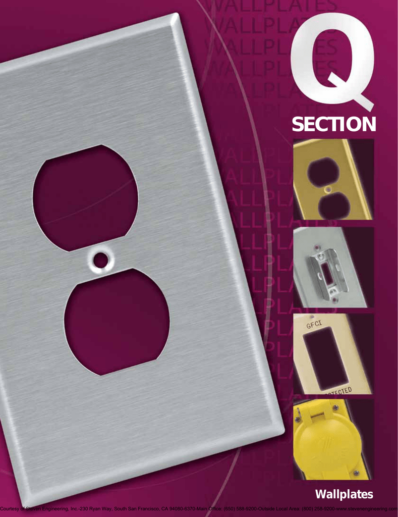 Leviton 84035-40 3-Gang No Device Blank Wallplate Stainless Steel Strap Mount