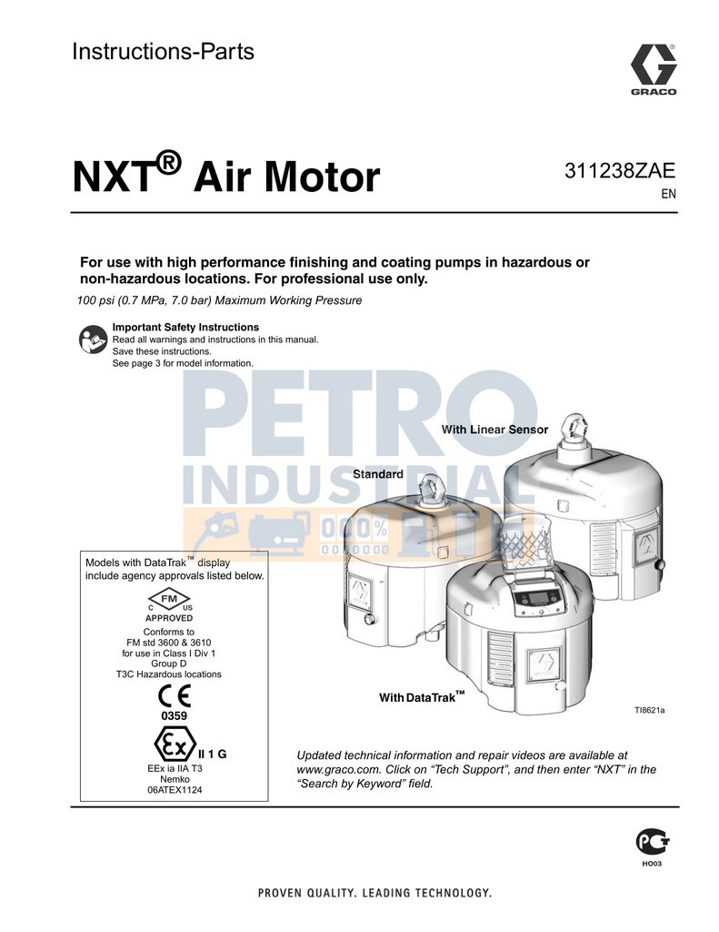 GRACO NXT Air Motor Manual | Manualzz